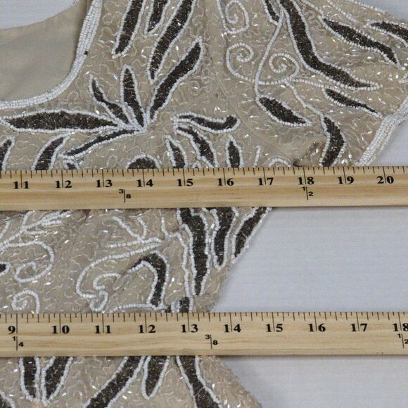 Steinay Silk Beaded Dress, Women's 8 Petite - Picture 10 of 13